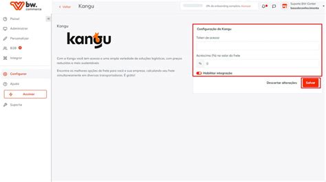 Como fazer integração a BW Commerce Kangu