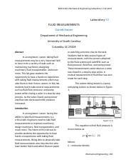 Laboratory 6 Fluid Measurements Docx EMCH 361 Mechanical