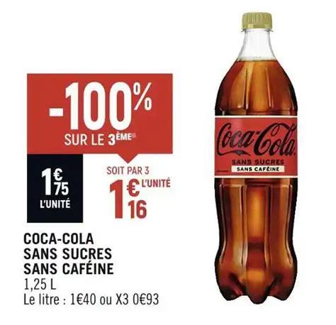 Promo Coca Cola Coca Cola Sans Sucres Sans Caf Ine Chez Spar