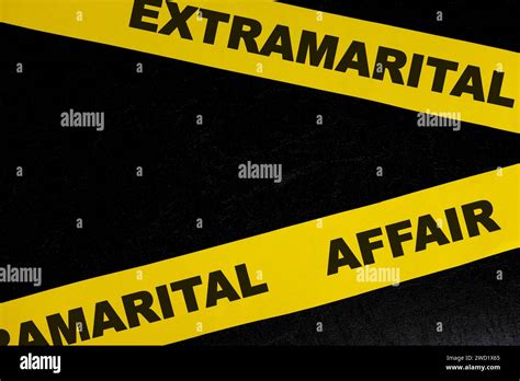 Extramarital Affair Crime Scene Caution And Warning Concept Yellow