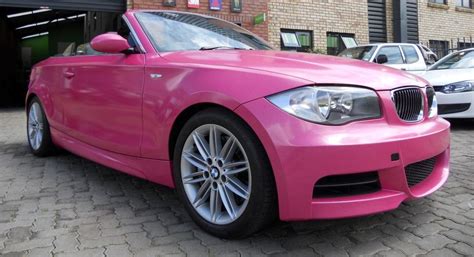 HOT Pink BMW 1-Series Convertible Cruising Streets of SA