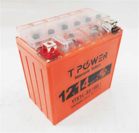 Tpower Ytx Bs Gel V Ah Motorcycle Battery Honda Atv Quad Trx