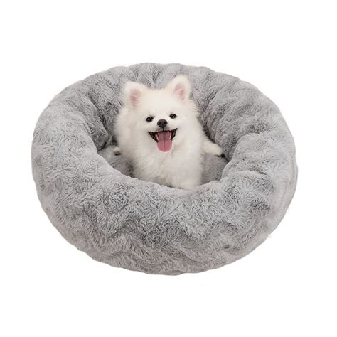 Long Pluff Wavy Circle Opp Bag Thick Soft Pet Bed Pet Bed And Plush