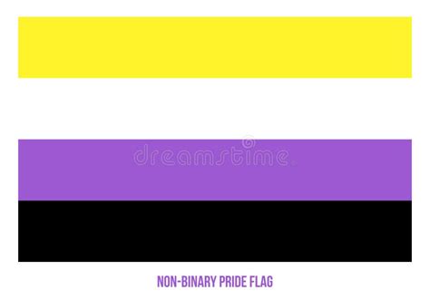 Non Binary Pride Flag Vector Illustration Designed With Correct Color