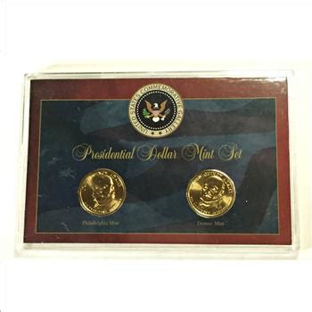 2008 P D John Quincy Adams Presidential Commemorative Dollars Set In