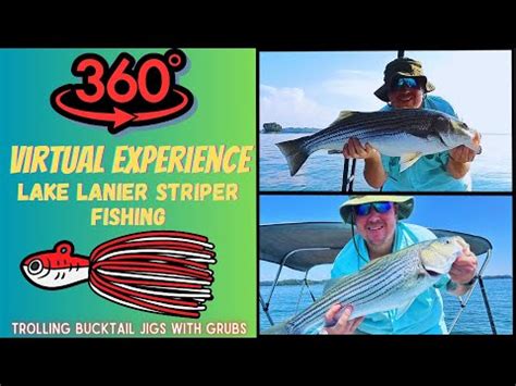 Striper Fishing Trolling On Lake Lanier Double Up Using Bucktail Jigs