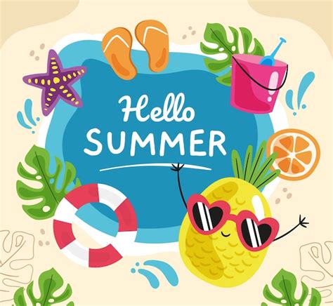 Premium Vector Hello Summer Illustration