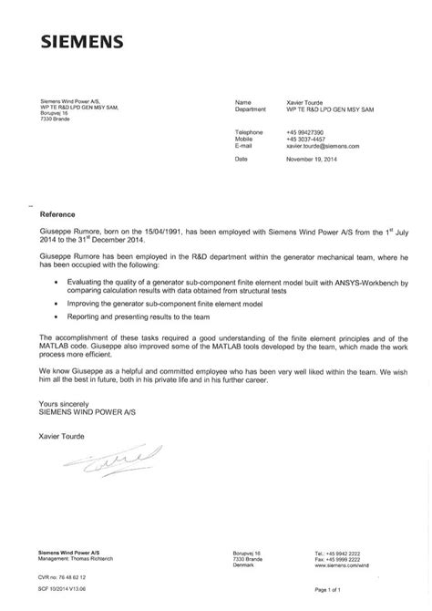 Reference Letter Siemens