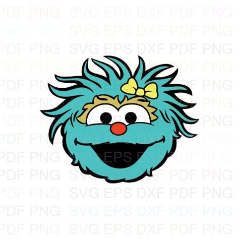 Rosita Sesame Street Svg Dxf Eps Pdf Png Cricut Cutting Etsy