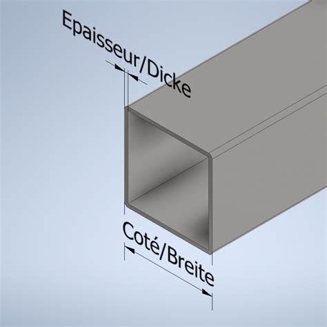 Profiles creux carrés sur mesure