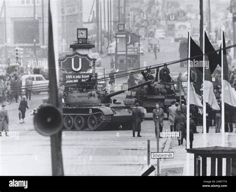 Oct. 28, 1961. Soviet tanks move out after a show of strength as the ...