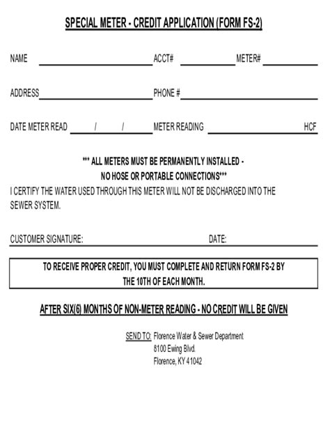 Fillable Online Sewer Deduct Form Fs Monthly Xls Fax Email Print