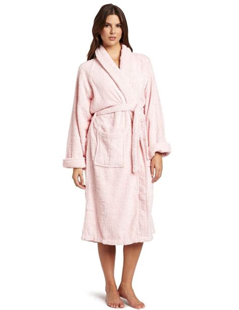 Superior Egyptian Cotton Unisex Terry Bath Robe Pink Egyptian Cotton