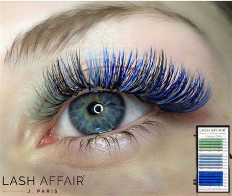 Vibrant Blue Teal Volume Eyelash Extensions