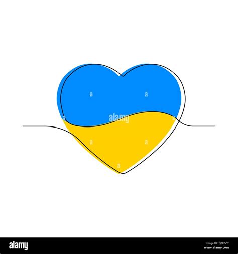 Ukrainian Round Flag In Heart Shape National Ukraine Circular Flag