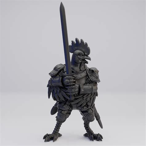 Hot Goblin チキンナイトC ミニチュア ホットゴブリン 鶏騎士 剣