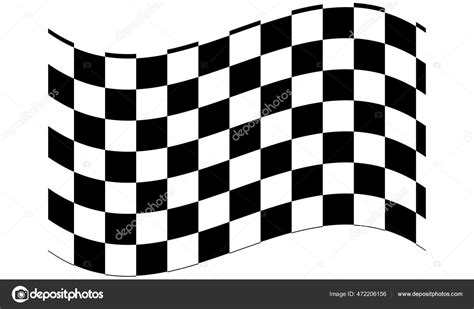 Checkered Chequered Waving Wavy Racing Flag Different Desinty Squares