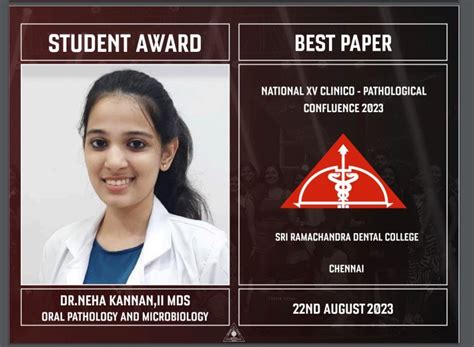 Student Award ORAL PATHOLOGY SAVEETHA