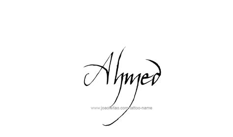 Ahmed Name Tattoo Designs