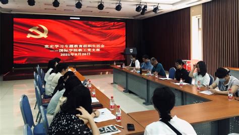 国际学院教工党支部召开党史学习专题教育组织生活会