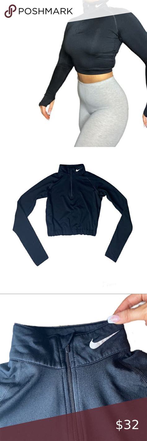 Nike Pro Reworked Crop Quarter Zip Cropped Quarter Zip Top