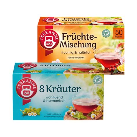 Teekanne Tee FrÜchte Mischung Je 150 G Pckg Oder 8 KrÄuter Tee Und