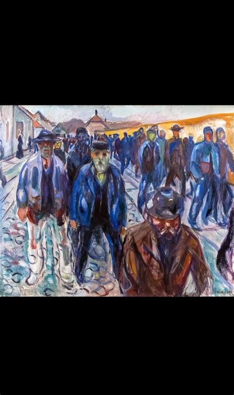 Edward Munch Lavoratori Che Tornano A Casa Peinture