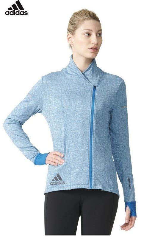 36 Adidas Sequencials Womens Wraparound Running Sweatshirt L Unity