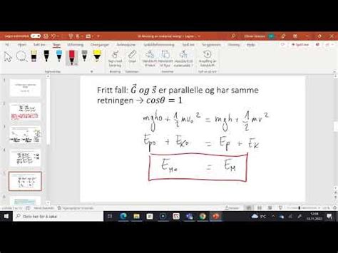 Fysikk E Bevaring Av Mekanisk Energi Del Youtube