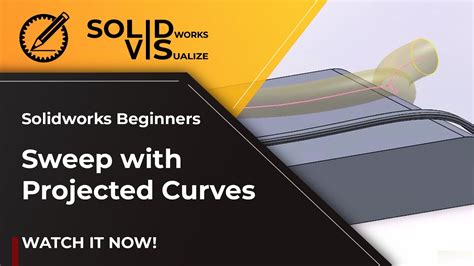 Solidworks Beginner Tutorial Sweep With Projected Curves Youtube