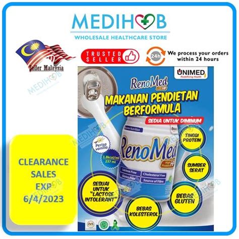 RENOMED HIGH PROTEIN VANILLA FLAVOUR 237ML EXP 26 3 2025 Lazada