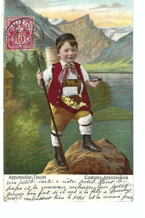 APPENZELLER TRACHT Costume Appenzellois 1905 Knabe Tabakpf Kaufen