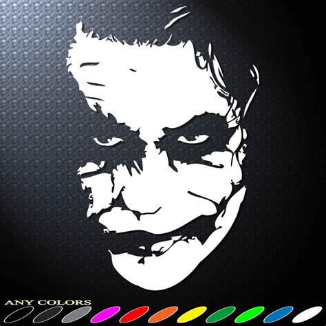 1 Piece Jester Joker Face Batman Comics Decals Sticker Vinyl