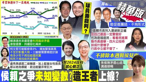 【張雅婷報新聞】2024支持度侯友宜遭緊咬 賴清德破4成奪冠｜選策會喊卡後首同台 展現大團結 朱侯擁抱握手 Ctitv Youtube