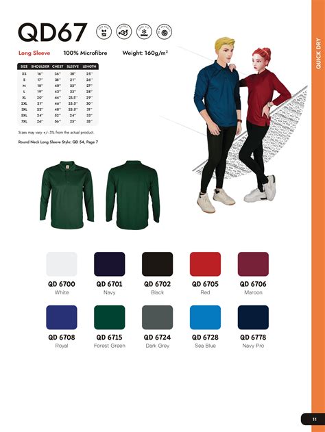 Qd Long Sleeve Collar Microfibre Gsm Cy Uniform Customized