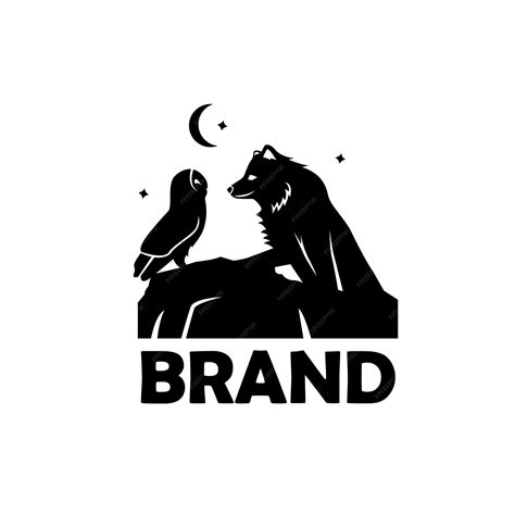 premium vector  owl   fox  sitting   rock