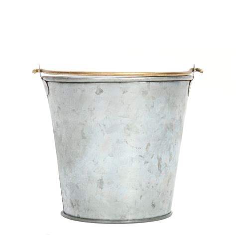 Way To Celebrate Galvanized Bucket With Gold Handle 4 Walmart