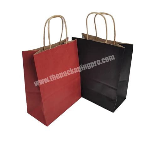 Cheap Price Pure Color Kraft Paper Bag Retail Shopping Gift Paper