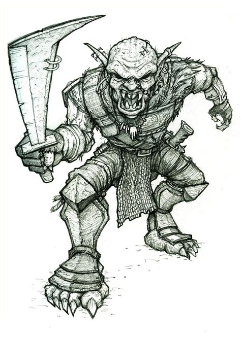 Orc Sketch 2 By Vegasmike On Deviantart