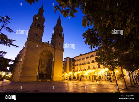 Spain, La Rioja Region, La Rioja Province, Logrono, Cathedral of Santa ...