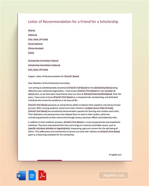 45 Friend Recommendation Letter ShyvonneCian