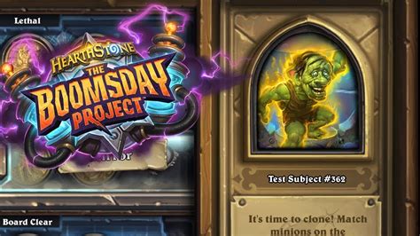 Test Subject Boomsday Puzzle Lab Hearthstone Youtube