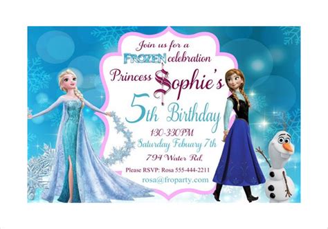 Frozen Invitation Templates Word Psd Ai Free Premium Templates