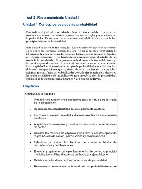 PDF Act 3 Reconocimiento Unidad 1 Probavilidad DOKUMEN TIPS