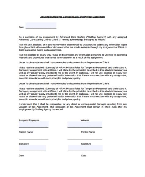 FREE 10 Sample Confidentiality Agreement Templates In PDF MS Word