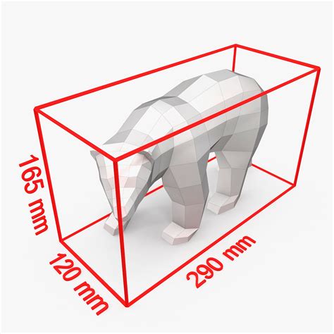 Polar Bear Papercraft 3d Model 10 Max Obj Fbx Unknown Free3d