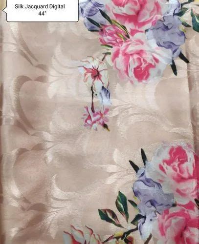 Silk Jacquard Digital Fabric Multicolour At Rs 135 Meter In Surat Id