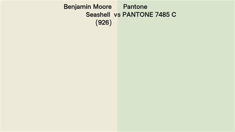 Benjamin Moore Seashell 926 Vs Pantone 7485 C Side By Side Comparison