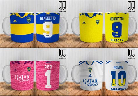 Pack Para Tazas Plantillas Boca Juniors Edici N Dise Os