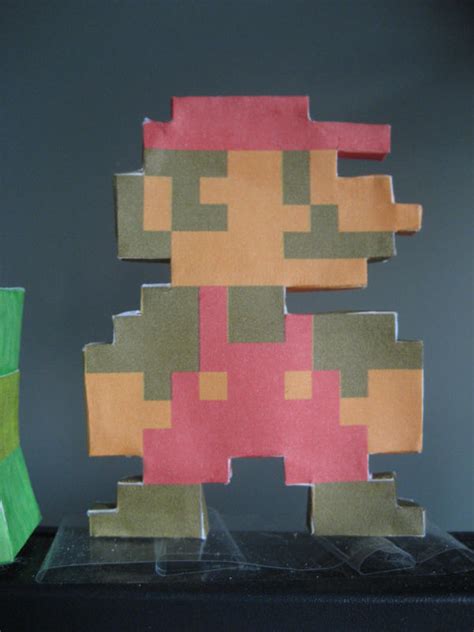 8 bit mario papercraft by e-nuts on DeviantArt